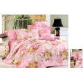 Conjunto de cama de flores grandes, conjunto de ropa de cama algodón, conjunto de ropa de cama fucsia